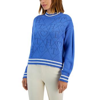 Tommy Hilfiger | Women's Argyle Logo Mock-Neck Sweater商品图片,额外7折, 额外七折
