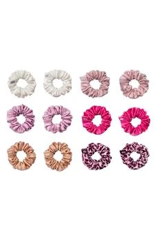 Slip | French Rose Pure Silk Assorted 12-Pack Mini Scrunchies 6.9折