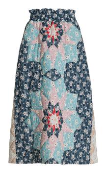 Sea | Sea - Women's Talia Quilted Cotton Midi Skirt - Print - XS - Moda Operandi商品图片,3折