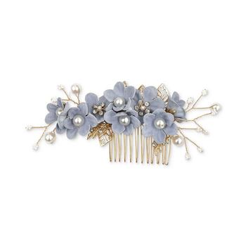 商品Gold-Tone Crystal & Imitation Pearl Flower Hair Comb, Created for Macy's图片