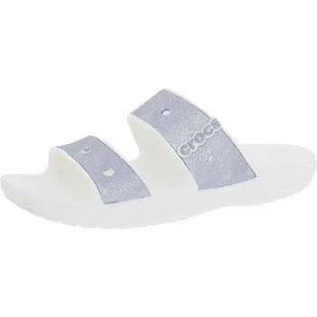 推荐Crocs Womens Glitter Slip On Pool Slides商品