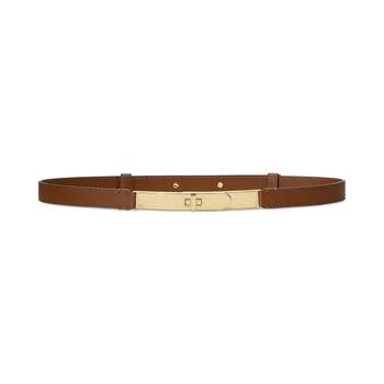 Ralph Lauren | Women's Turn-Lock Skinny Leather Belt,商家Macy's,价格¥599