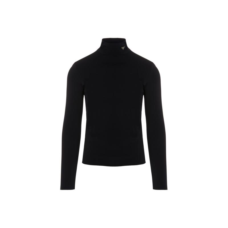 Prada | PRADA 男士黑色科技球衣徽标T恤 UJL188-1ZKS-F0002商品图片,4.4折起, 独家减免邮费