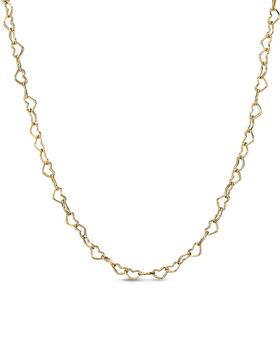潘多拉项链好用吗, PANDORA | PANDORA Shine 18K Plated Joined Hearts Chain Necklace商品图片 3.9折