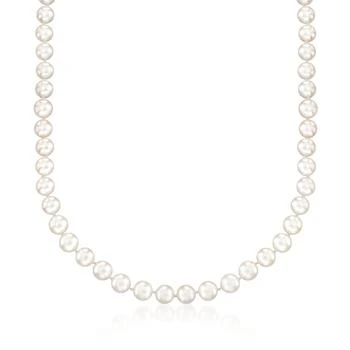 Ross-Simons | Ross-Simons 7-7.5mm Cultured Akoya Pearl Necklace With 18kt White Gold,商家Premium Outlets,价格¥8816