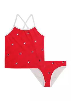 Tommy Hilfiger | Girls 7-16 Tonal Script Tankini Swimsuit商品图片,2.8折