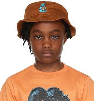 推荐SSENSE Exclusive Kids Orange Bear Brain Bucket Hat商品