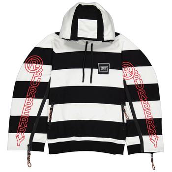 burberry卫衣, Burberry | Mens Black Printed Logo Striped Hoodie商品图片 2.6折起