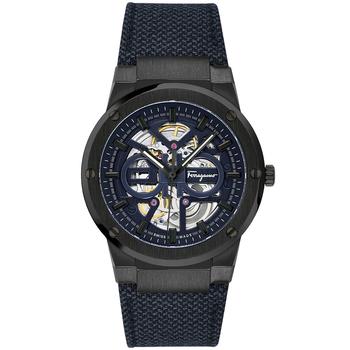 男士休闲菲拉格慕手表, Salvatore Ferragamo | Ferragamo Men's Swiss Automatic F-80 Blue PET & Cork Strap Watch 41mm商品图片 