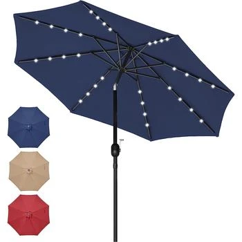 Simplie Fun | 9' Solar Umbrella 32 LED Lighted Patio Umbrella Table Market Umbrella,商家Premium Outlets,价格¥830