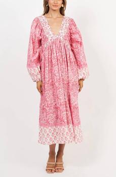 Iris & Ivy, Naudic | Faith Ivy Rose Maxi Dress in Pink商品图片 6折
