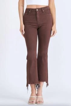 Hidden | Women's Happi High Rise Crop Flare Jean In Cocoa,商家Premium Outlets,价格¥529