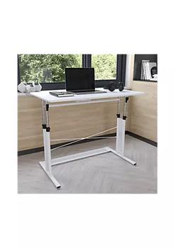商品Height Adjustable (27.25-35.75"H) Sit to Stand Home Office Desk - White图片