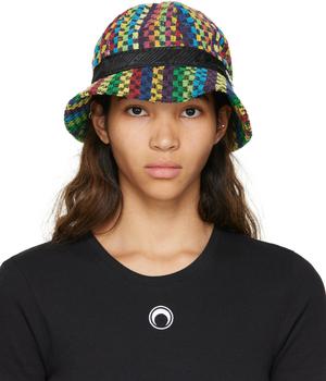 商品MARINE SERRE | Multicolor Kitchen Towels Bucket Hat,商家SSENSE,价格¥797图片