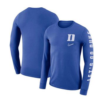 NIKE | Men's Royal Duke Blue Devils Local Mantra Performance Long Sleeve T-shirt商品图片,