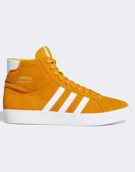 阿迪达斯女鞋高帮鞋, Adidas | adidas Originals Basket Prophi high top trainers in yellow商品图片 8.5折