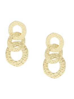 商品18K Goldplated Hammered Drop Earrings,商家Saks OFF 5TH,价格¥212图片
