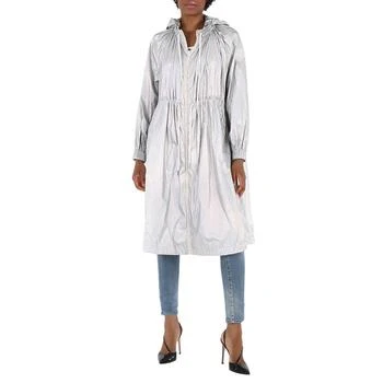 Moncler | Moncler Ladies Silver Akubens Laminated Nylon Coat, Brand Size 0 (X-Small) 5.7折, 满$200减$10, 独家减免邮费, 满减