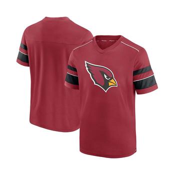 Fanatics | Men's Cardinal Arizona Cardinals Textured Hashmark V-Neck T-shirt商品图片,7.9折