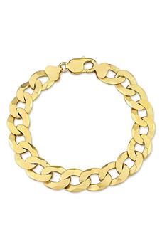 商品DELMAR | 18K Gold Plated Flat Curb Chain Bracelet,商家Nordstrom Rack,价格¥1322图片