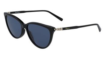 推荐Salvatore Ferragamo Blue Cat Eye Ladies Sunglasses SF2870S 001 55商品