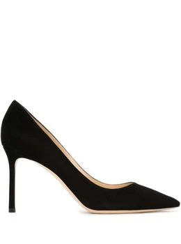 推荐'Romy' Black Pumps with Stiletto Heel in Suede Woman商品