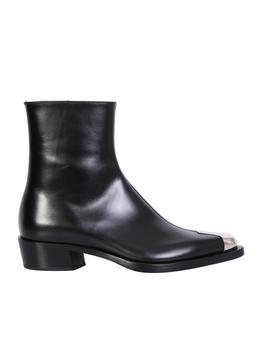 ALEXANDER MCQUEEN ALEXANDER MCQUEEN'S ANKLE BOOTS BOAST A METALLIC TOE THAT LENDS A LUXURIOUS TOUCH TO YOUR WARDROBE product img