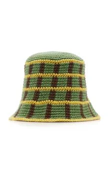 推荐Memorial Day - Plaid Cotton Bucket Hat - Green - Size 2 - Best Seller - Moda Operandi商品