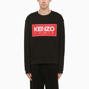 Kenzo | Black and red crew neck sweater with logo商品图片,5折
