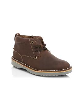 商品Florsheim | Little Kid's & Kid's Navigator Jr. Leather Chukka Boots,商家Saks Fifth Avenue,价格¥499图片