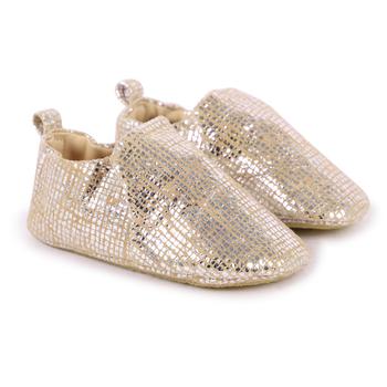 商品Shiny leather baby shoes in silver图片