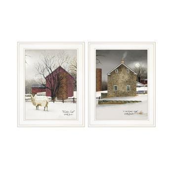 商品Cold Winter 2-Piece Vignette by Billy Jacobs, White Frame, 15" x 19"图片