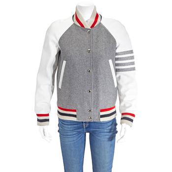 thom browne代购, Thom Browne | Varsity Long Sleeve Stripe-detail Jacket商品图片 3.9折