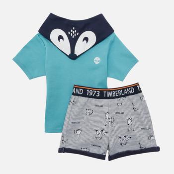 Timberland | Timblerland Babys' Boy T-Shirt And Bermuda Shorts - Pale Blue商品图片,5折