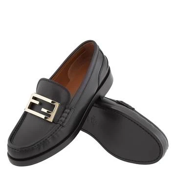 Fendi | Fendi Ladies Black Baguette Leather Loafers, Brand Size 40 ( US Size 9.5 ),商家Jomashop,价格¥4950