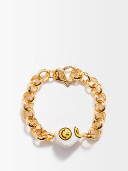 商品Joolz by Martha Calvo | Smiles All Around 14kt gold-plated bracelet,商家MATCHESFASHION,价格¥1116图片