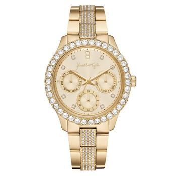 KENDALL & KYLIE | Women's Classic Gold Tone Crystal Bezel Stainless Steel Strap Analog Watch 40mm商品图片,