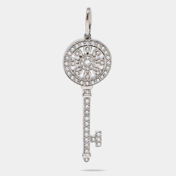 [二手商品] Tiffany & Co. | Tiffany & Co. Mini Keys Petals Key Diamond Platinum Pendant商品图片,7.9折, 满1件减$100, 满减
