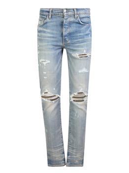 推荐AMIRI SKINNY JEANS WITH RIPPED DETAIL BY AMIRI商品