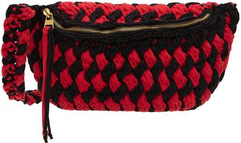 推荐Red & Black Knitted Shoulder Bag商品