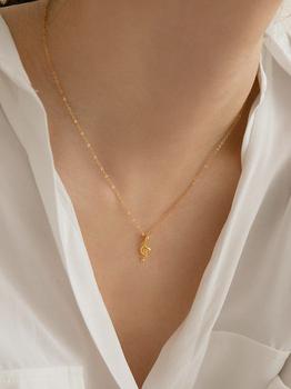商品LUNNE | 14k Gold Filled G-Clef Pendant Necklace,商家W Concept,价格¥418图片