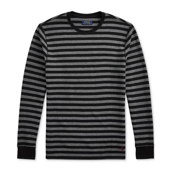 商品Ralph Lauren | Men's Striped Waffle-Knit Thermal Pajama Shirt,商家Macy's,价格¥206图片