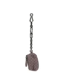 Bottega Veneta | Intrecciato Woven Leather Zip Pouch Keychain,商家Saks OFF 5TH,价格¥1552
