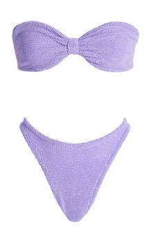 商品Hunza G - Women's Jean Crinkle Bikini - Purple - OS - Moda Operandi图片