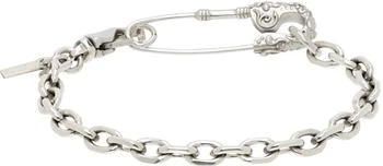 Emanuele Bicocchi | Silver Crest Safety Pin Bracelet,商家Ssense US,价格¥1804