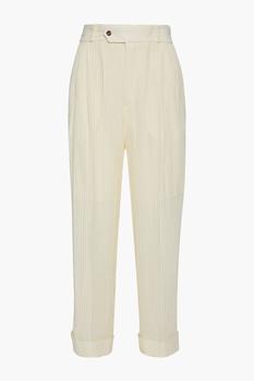 chloe水桶包, Chloé | Cropped pintucked silk-crepe straight-leg pants商品图片 3折