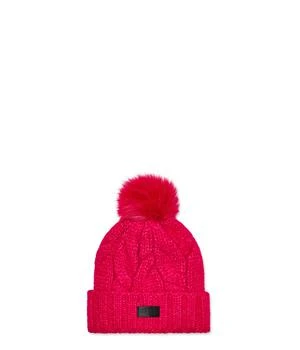 UGG | Knit Cable Beanie with Faux Fur Pom 9.3折