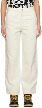 STUSSY | White Work Trousers 4.3折, 独家减免邮费
