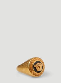 范思哲戒指真假, Versace | Medusa Enamel Ring in Gold商品图片 