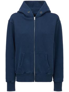 Les Tien | Cropped Zip-up Cotton Hoodie商品图片,6.9折